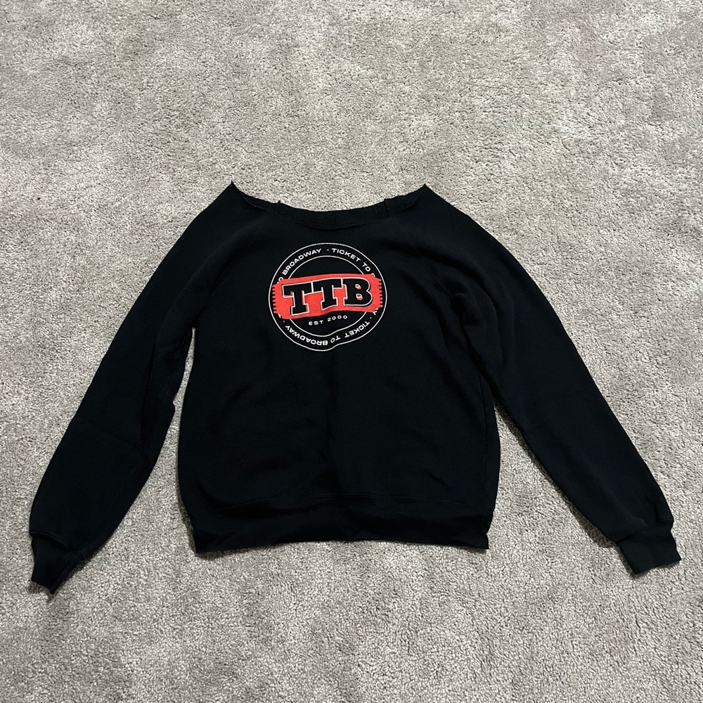 Black Off Shoulder Sweatshirt Broadway